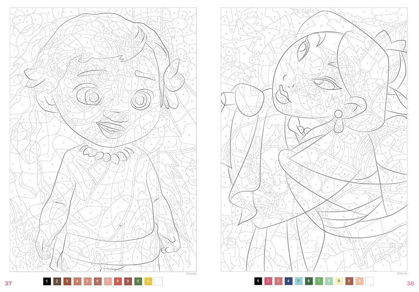 Розмальовка за номерами Coloriages myst&egrave;res Trompe l'oeil Babies PL 39 фото
