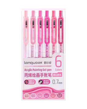 Акрилові ручки 6 кольорів Languo Sweet Pink 195 фото