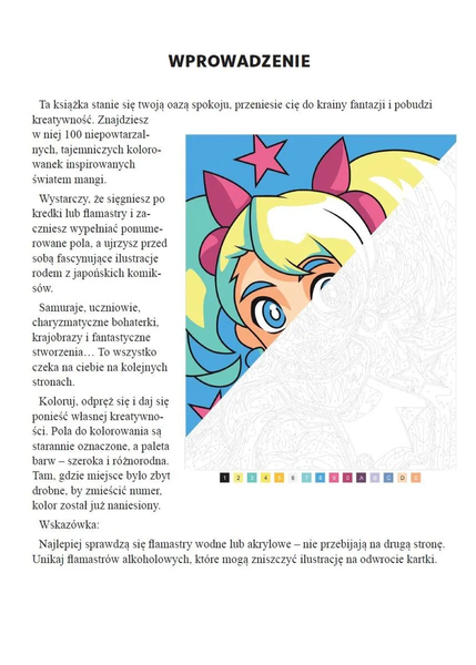 Розмальовка за номерами Coloriages mysteres Klasyka. Manga PL 100 фото