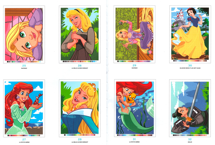 Розмальовка за номерами Coloriages mysteres Princesses 01 фото