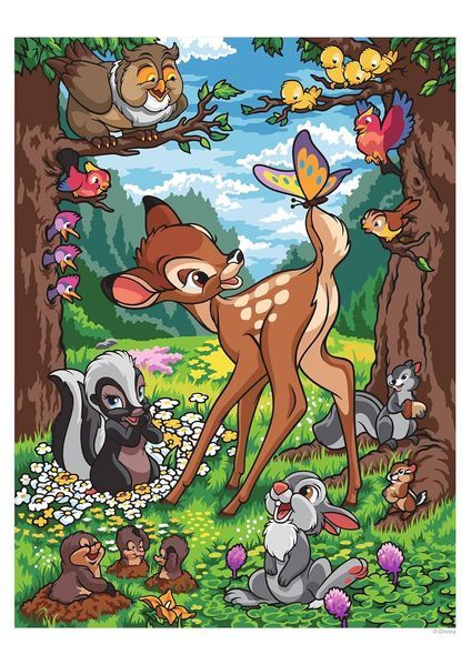 Плакат-розмальовка за номерами Coloriages mysteres Bambi 153 фото