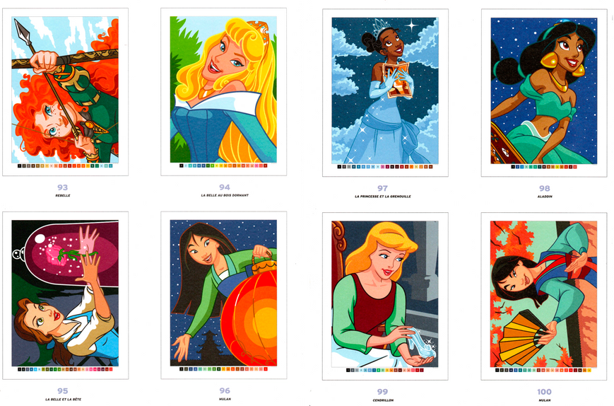 Розмальовка за номерами Coloriages mysteres Best of H&eacute;ro&iuml;nes 05 фото