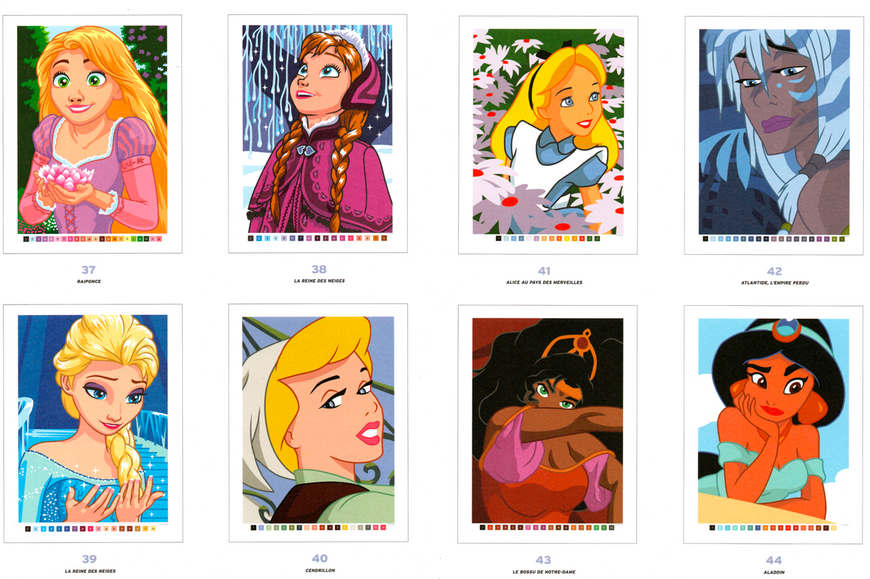 Розмальовка за номерами Coloriages mysteres Best of H&eacute;ro&iuml;nes 05 фото