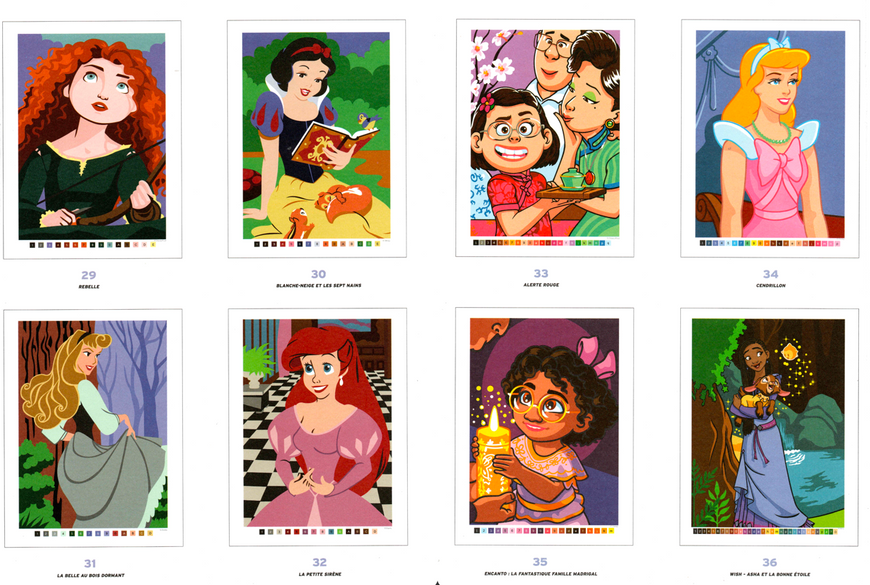 Розмальовка за номерами Coloriages mysteres Best of H&eacute;ro&iuml;nes 05 фото