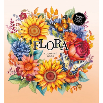 Розмальовка антистрес Flora orange 56 фото