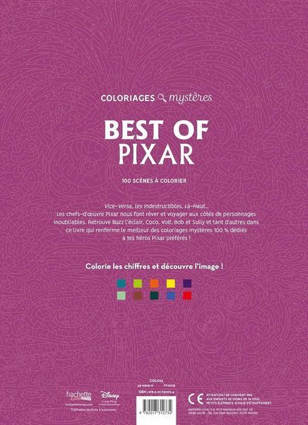 Розмальовка за номерами Coloriages mysteres Best of Піксар 08 фото