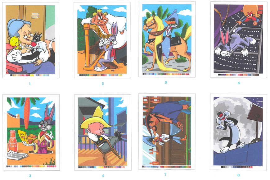 Розмальовка за номерами Coloriages mysteres Looney Tunes  10 фото