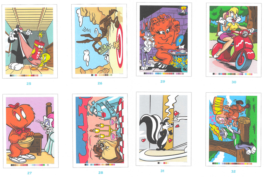 Розмальовка за номерами Coloriages mysteres Looney Tunes  10 фото