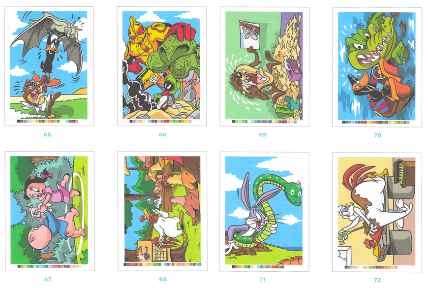 Розмальовка за номерами Coloriages mysteres Looney Tunes  10 фото