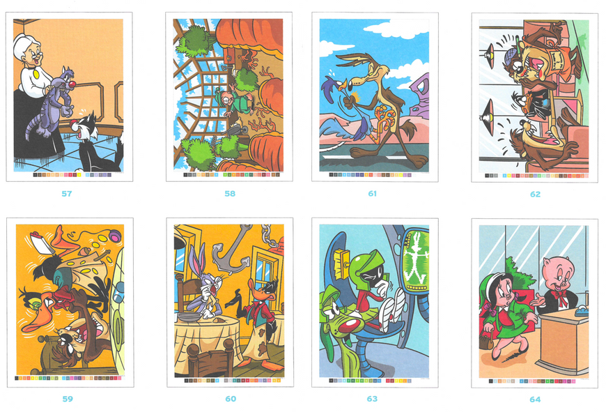 Розмальовка за номерами Coloriages mysteres Looney Tunes  10 фото