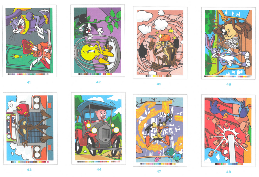 Розмальовка за номерами Coloriages mysteres Looney Tunes  10 фото