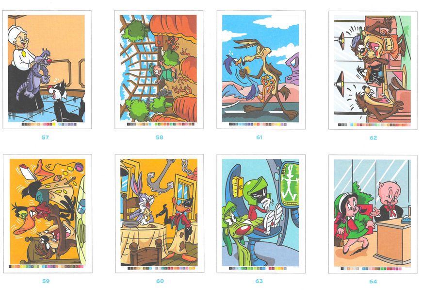 Розмальовка за номерами Coloriages mysteres Looney Tunes  10 фото
