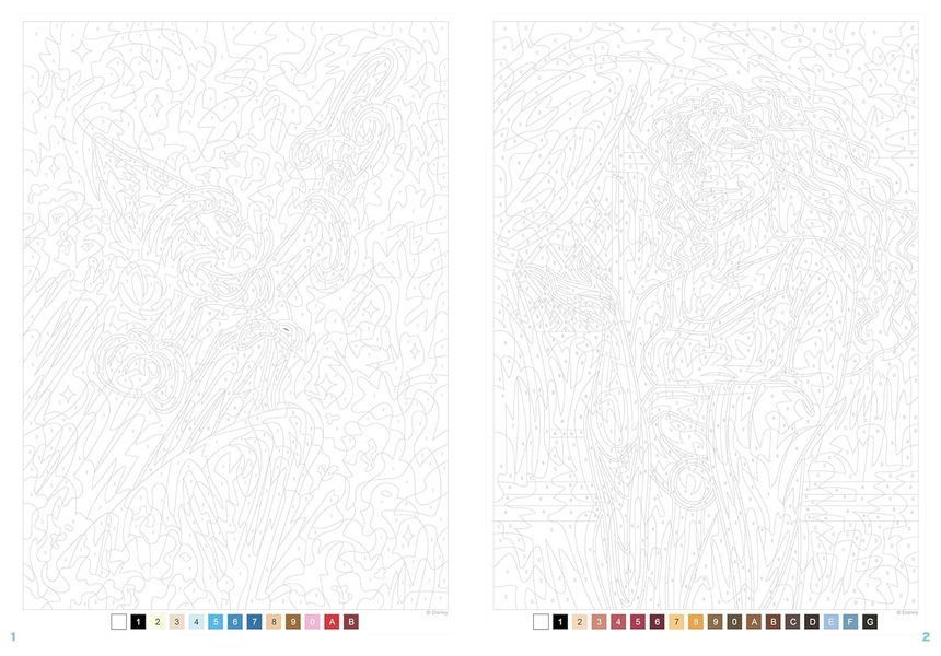Розмальовка за номерами Coloriages mysteres F&eacute;es, sorciers et magiciens 13 фото