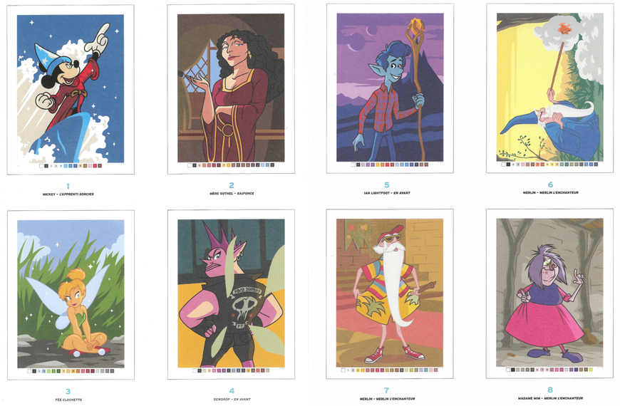 Розмальовка за номерами Coloriages mysteres F&eacute;es, sorciers et magiciens 13 фото