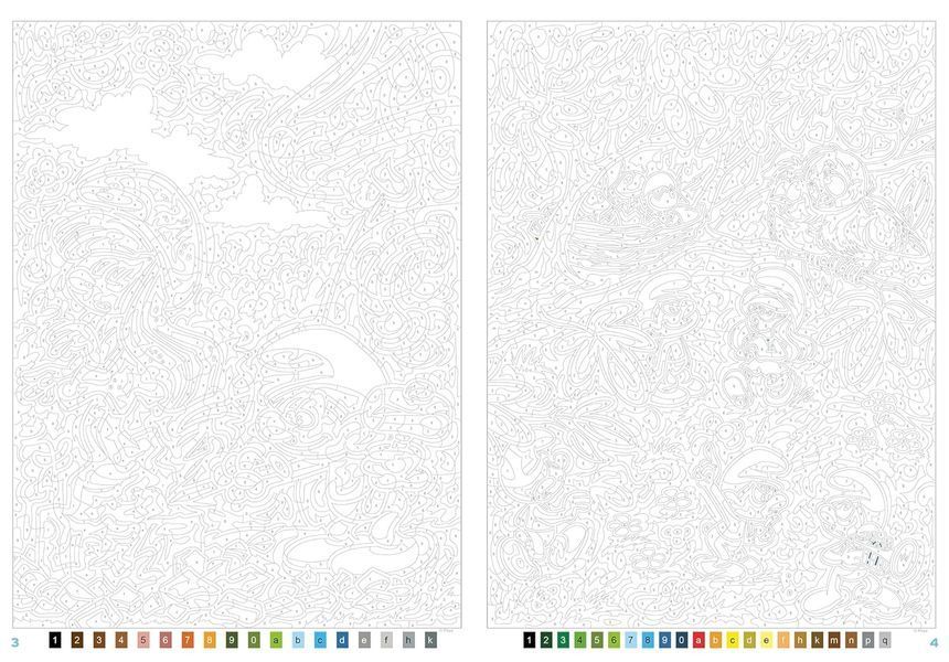 Розмальовка за номерами Coloriages mysteres Schtroumpfs 15 фото