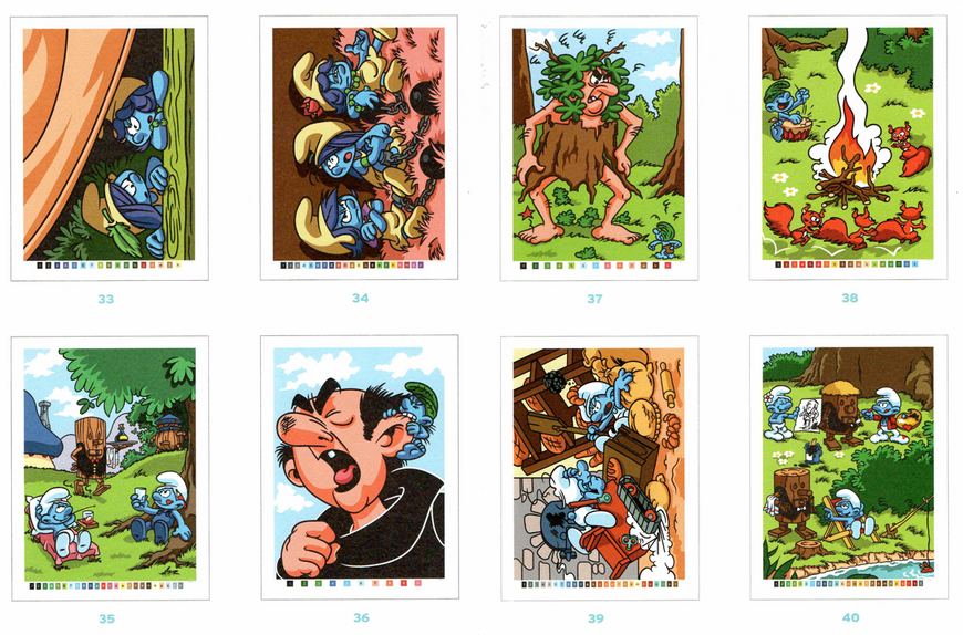 Розмальовка за номерами Coloriages mysteres Schtroumpfs 15 фото