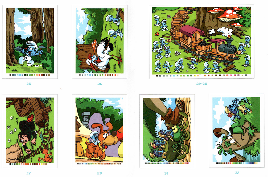 Розмальовка за номерами Coloriages mysteres Schtroumpfs 15 фото