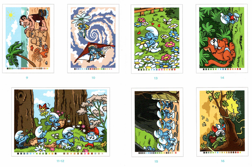 Розмальовка за номерами Coloriages mysteres Schtroumpfs 15 фото