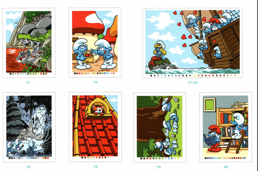 Розмальовка за номерами Coloriages mysteres Schtroumpfs 15 фото