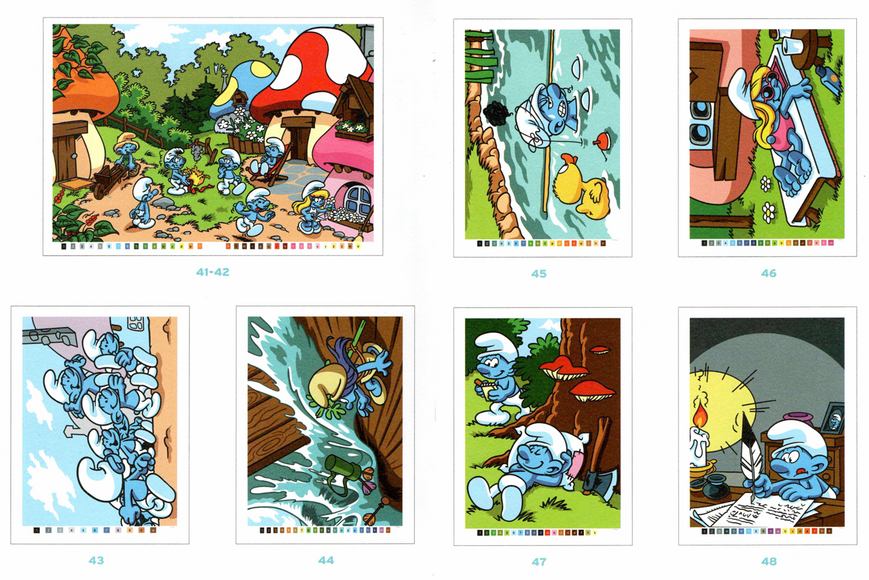 Розмальовка за номерами Coloriages mysteres Schtroumpfs 15 фото