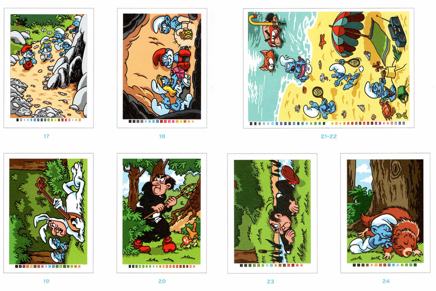 Розмальовка за номерами Coloriages mysteres Schtroumpfs 15 фото