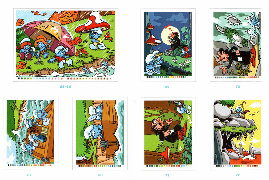 Розмальовка за номерами Coloriages mysteres Schtroumpfs 15 фото