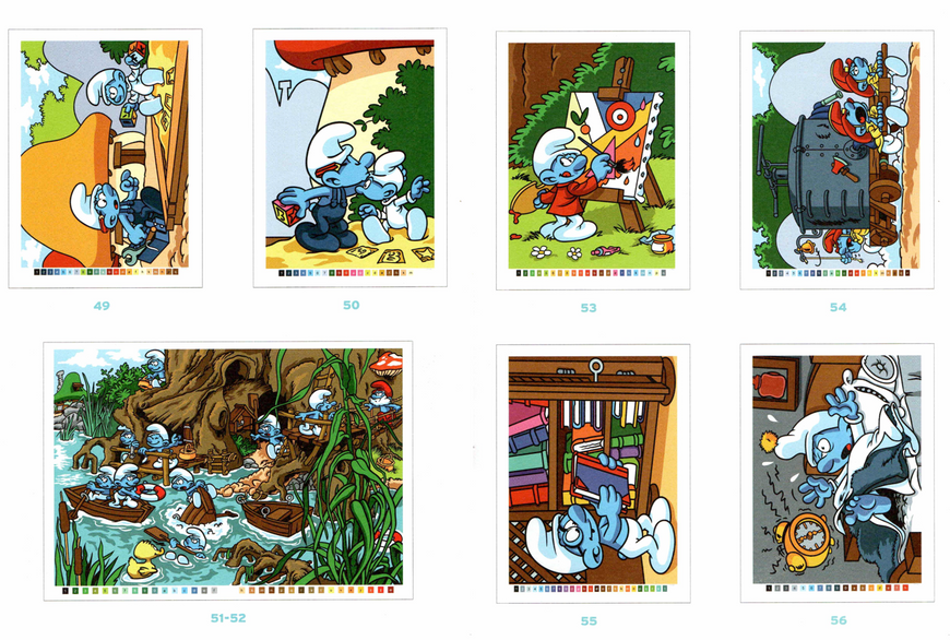 Розмальовка за номерами Coloriages mysteres Schtroumpfs 15 фото