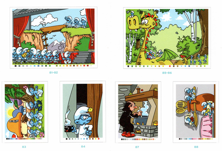 Розмальовка за номерами Coloriages mysteres Schtroumpfs 15 фото