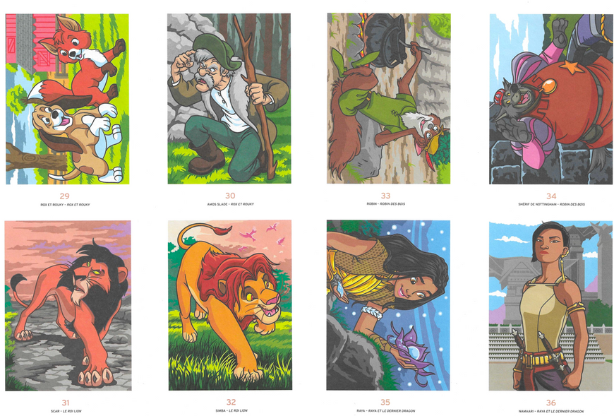 Творчий набір: розмальовка за номерами Coloriages myst&egrave;res H&eacute;ros & M&eacute;chants та 120 акрилові маркери Guangna 311 фото