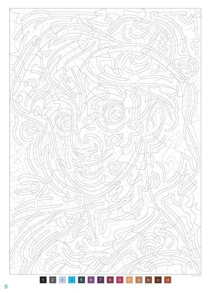 Розмальовка за номерами Coloriages mysteres Grands classiques Sp&eacute;cial Portraits 17 фото