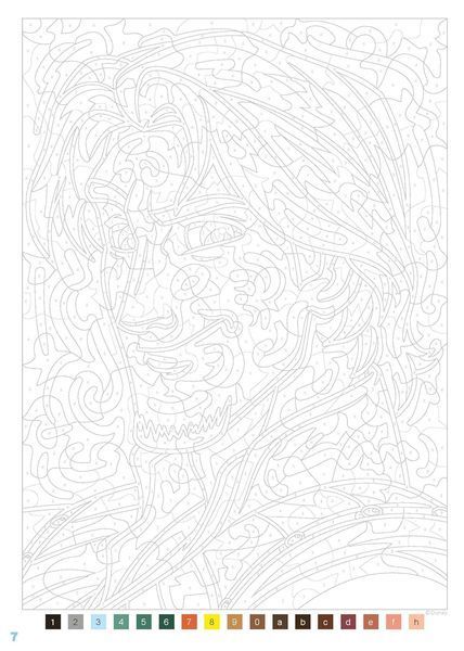 Розмальовка за номерами Coloriages mysteres Grands classiques Sp&eacute;cial Portraits 17 фото