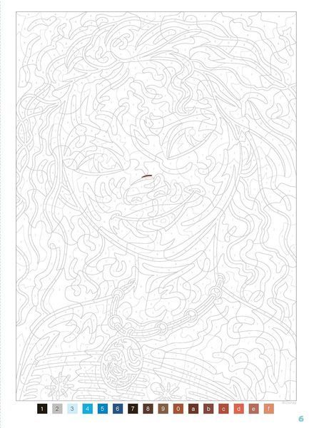 Розмальовка за номерами Coloriages mysteres Grands classiques Sp&eacute;cial Portraits 17 фото