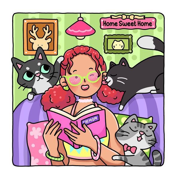 Розмальовка антистрес Cat mom 166 фото