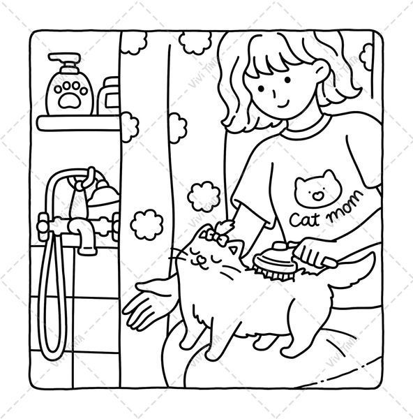Розмальовка антистрес Cat mom 166 фото