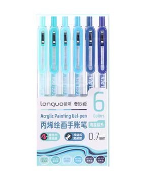 Акрилові ручки 6 кольорів Languo Sea Salt Blue 188 фото