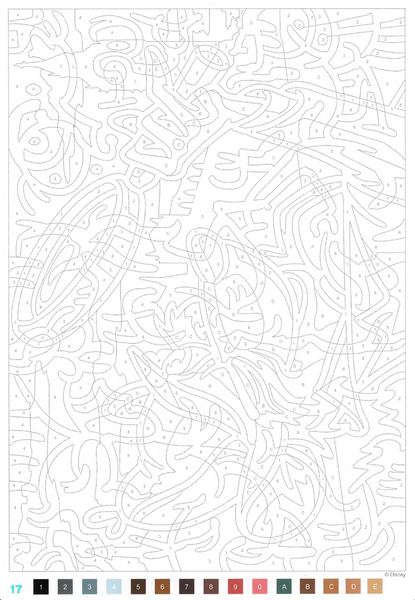 Розмальовка за номерами Coloriages mysteres Klasyka. Niezapomniane kadry PL 214 фото