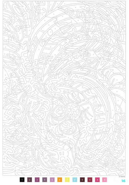 Розмальовка за номерами Coloriages mysteres Klasyka. Niezapomniane kadry PL 214 фото