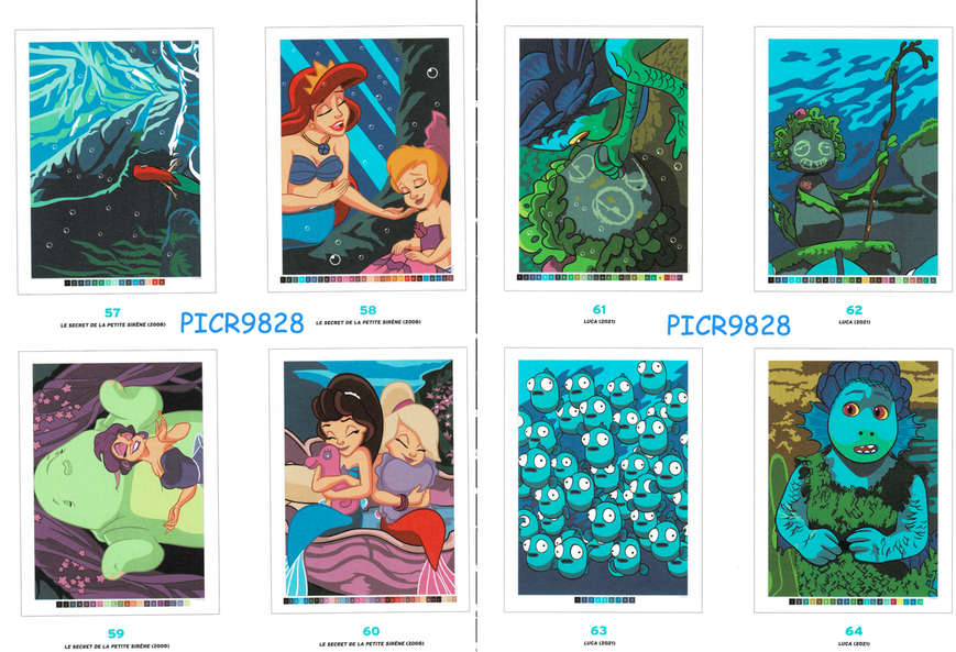 Розмальовка за номерами Coloriages mysteres Sous l'oc&eacute;an 18 фото