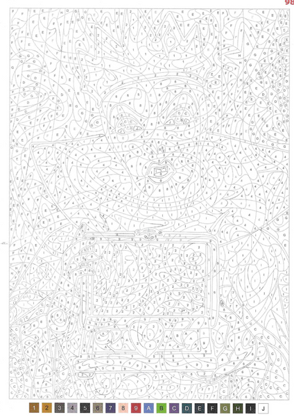 Розмальовка за номерами Coloriages mysteres Klasyka. Portrety PL 215 фото