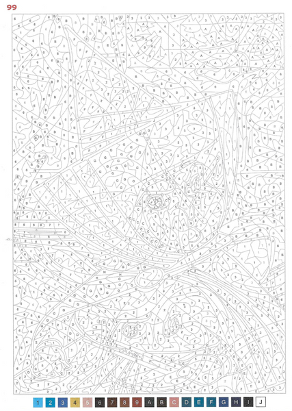 Розмальовка за номерами Coloriages mysteres Klasyka. Portrety PL 215 фото