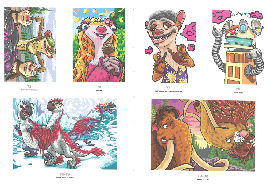 Творчий набір: розмальовка за номерами Coloriages mysteres L'&Acirc;ge de glace та 120 акрилові маркери Guangna 314 фото