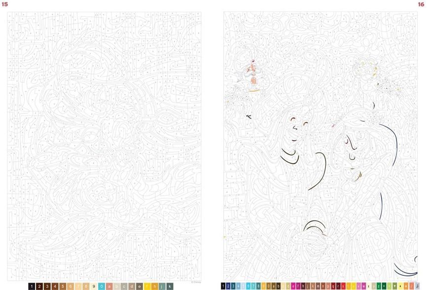 Розмальовка за номерами Coloriages myst&egrave;res Love Stories 20 фото