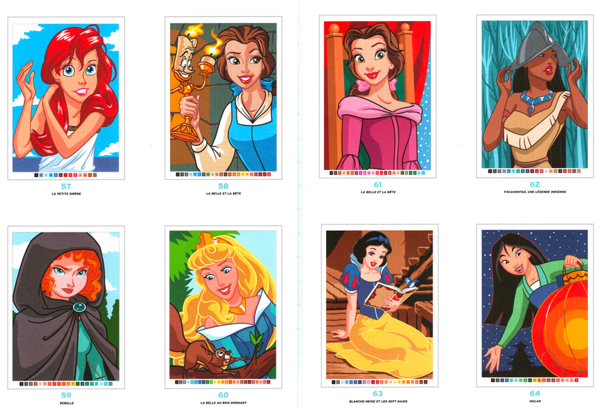 Творчий набір: розмальовка за номерами Coloriages Myst&egrave;res Princesses та 100 акрилові маркери Guangna 368 фото