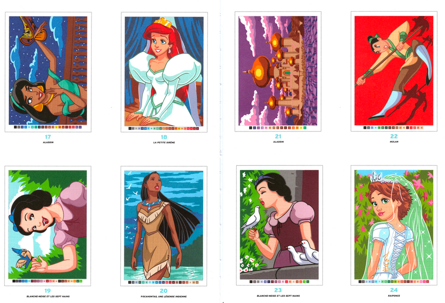 Творчий набір: розмальовка за номерами Coloriages Myst&egrave;res Princesses та 100 акрилові маркери Guangna 368 фото
