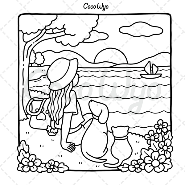 Розмальовка антистрес &laquo;Girl Moments &ndash; Cute & Comfy Coloring Book&raquo; 370 фото