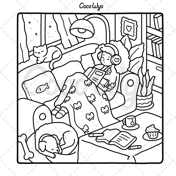 Розмальовка антистрес &laquo;Girl Moments &ndash; Cute & Comfy Coloring Book&raquo; 370 фото