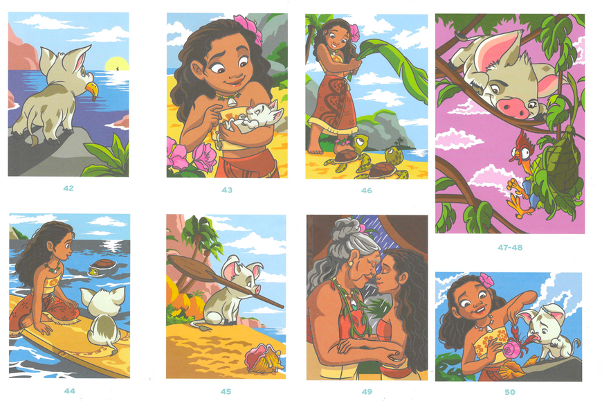 Розмальовка за номерами Coloriages mysteres Vaiana 77 фото