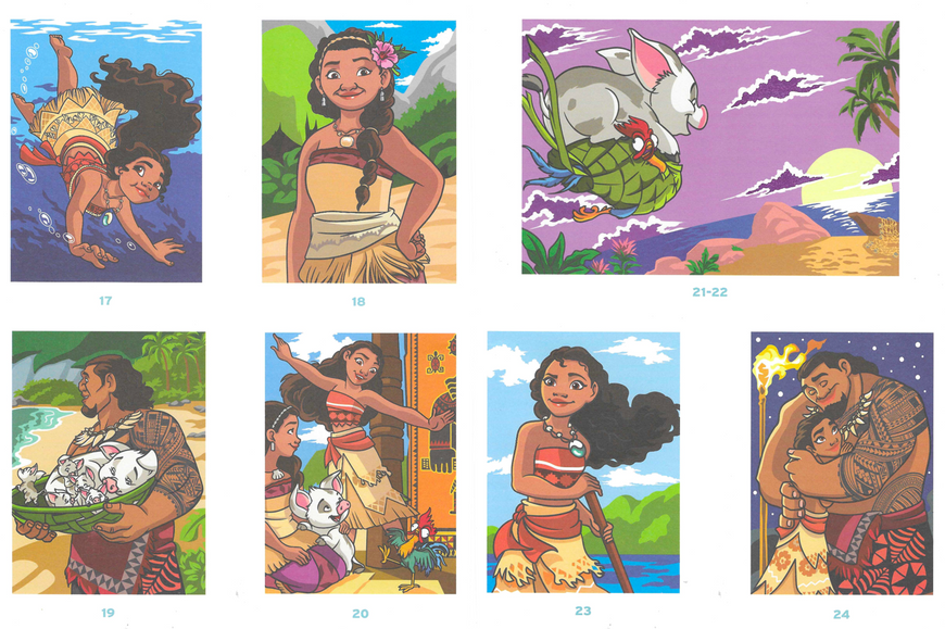 Розмальовка за номерами Coloriages mysteres Vaiana 77 фото
