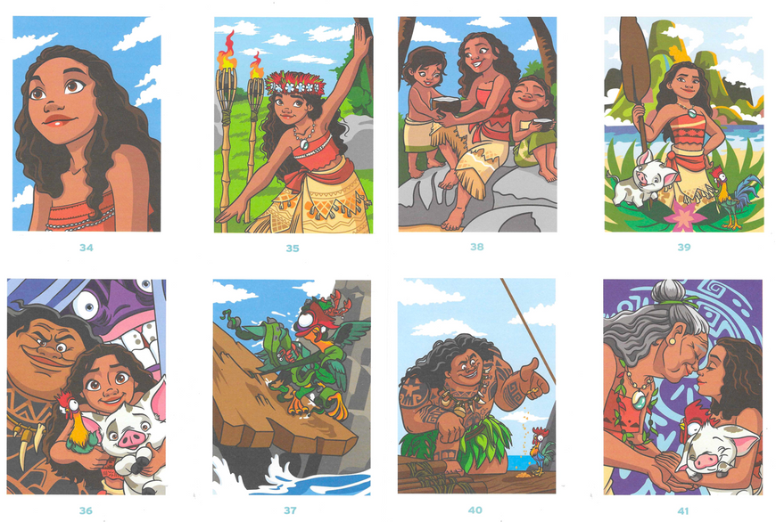Розмальовка за номерами Coloriages mysteres Vaiana 77 фото