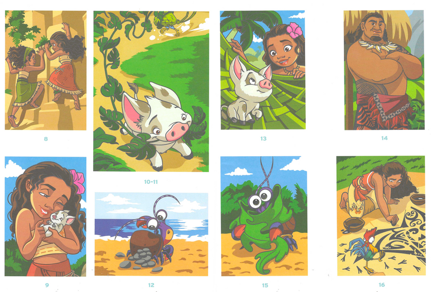 Розмальовка за номерами Coloriages mysteres Vaiana 77 фото